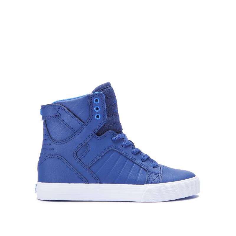 Buty Supra SKYTOP - Sneakersy Wysokie Dziecięce - Niebieskie (KNVJ-63482)